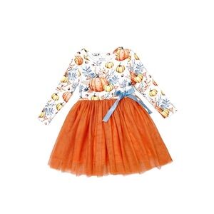 Mia Belle Girls sz 8Y Pumpkin Tutu Dress